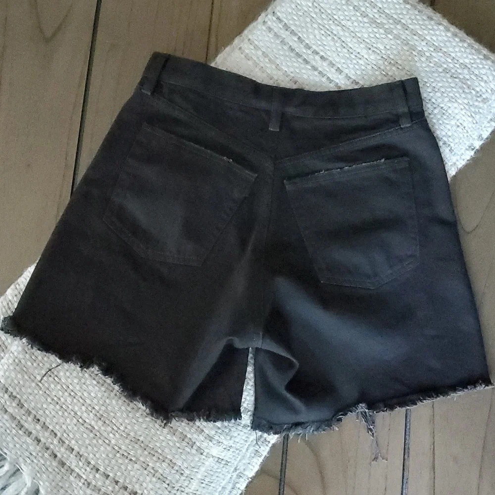 3x1 Women's Black Blake High-rise Denim Shorts, 28